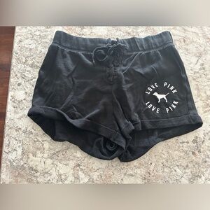 VS PINK Black Dog Logo Shorts Medium